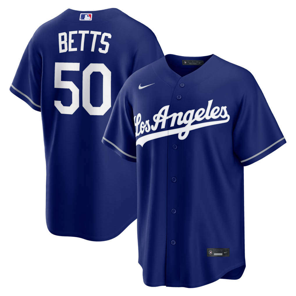 Los Angeles Dodgers Mookie Betts Nike Men Royal Blue Alternate Replica Stitched Baseball Jersey