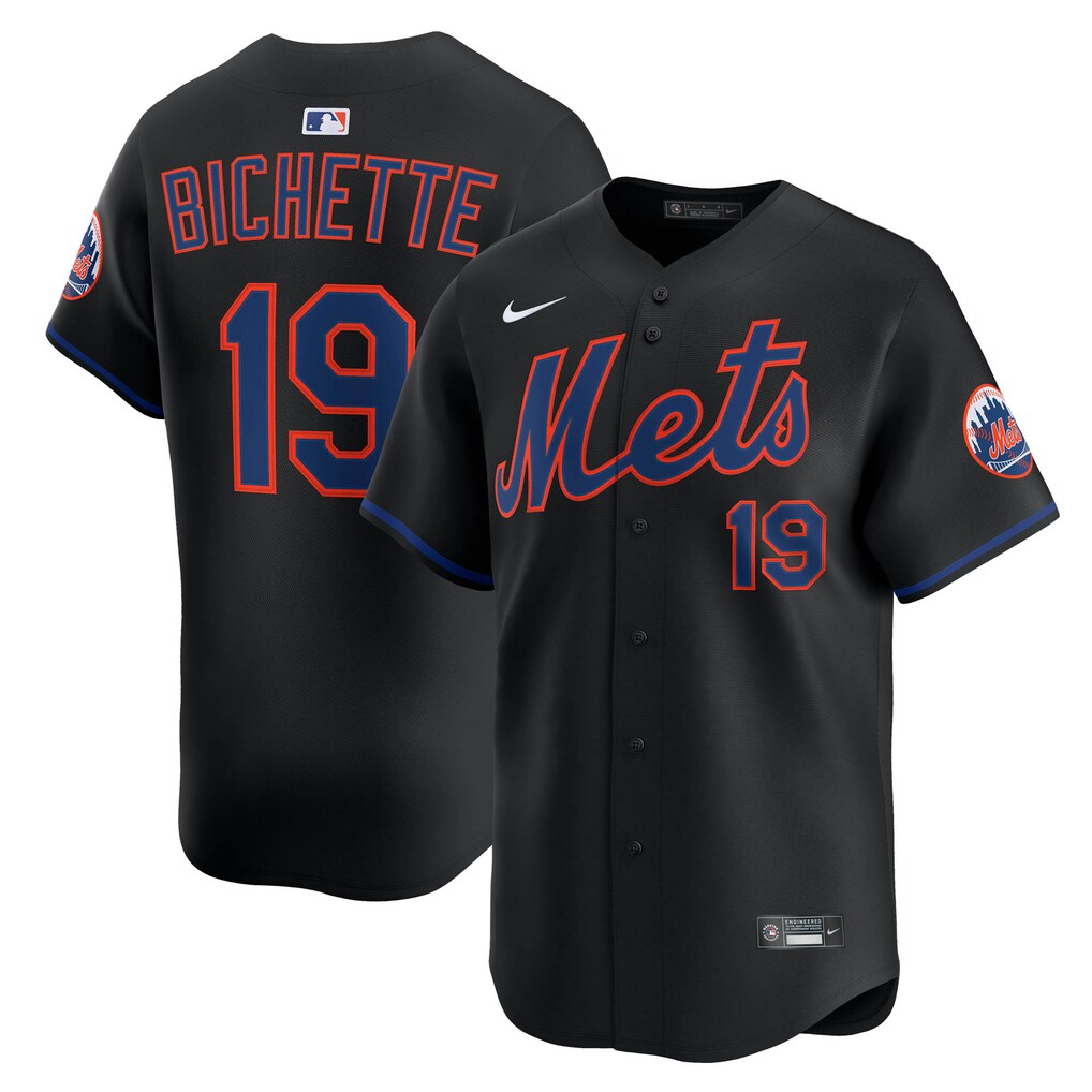 New York Mets Bo Bichette Nike Men Black Alternate Limited Stitched Baseball Jersey
