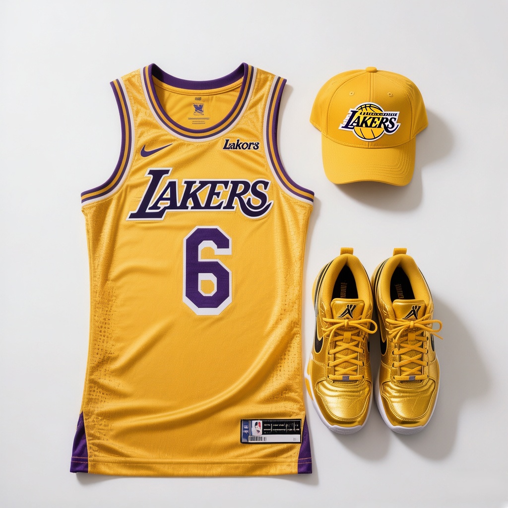 Complete Kobe Bryant Lakers fan gear set with stitched jersey