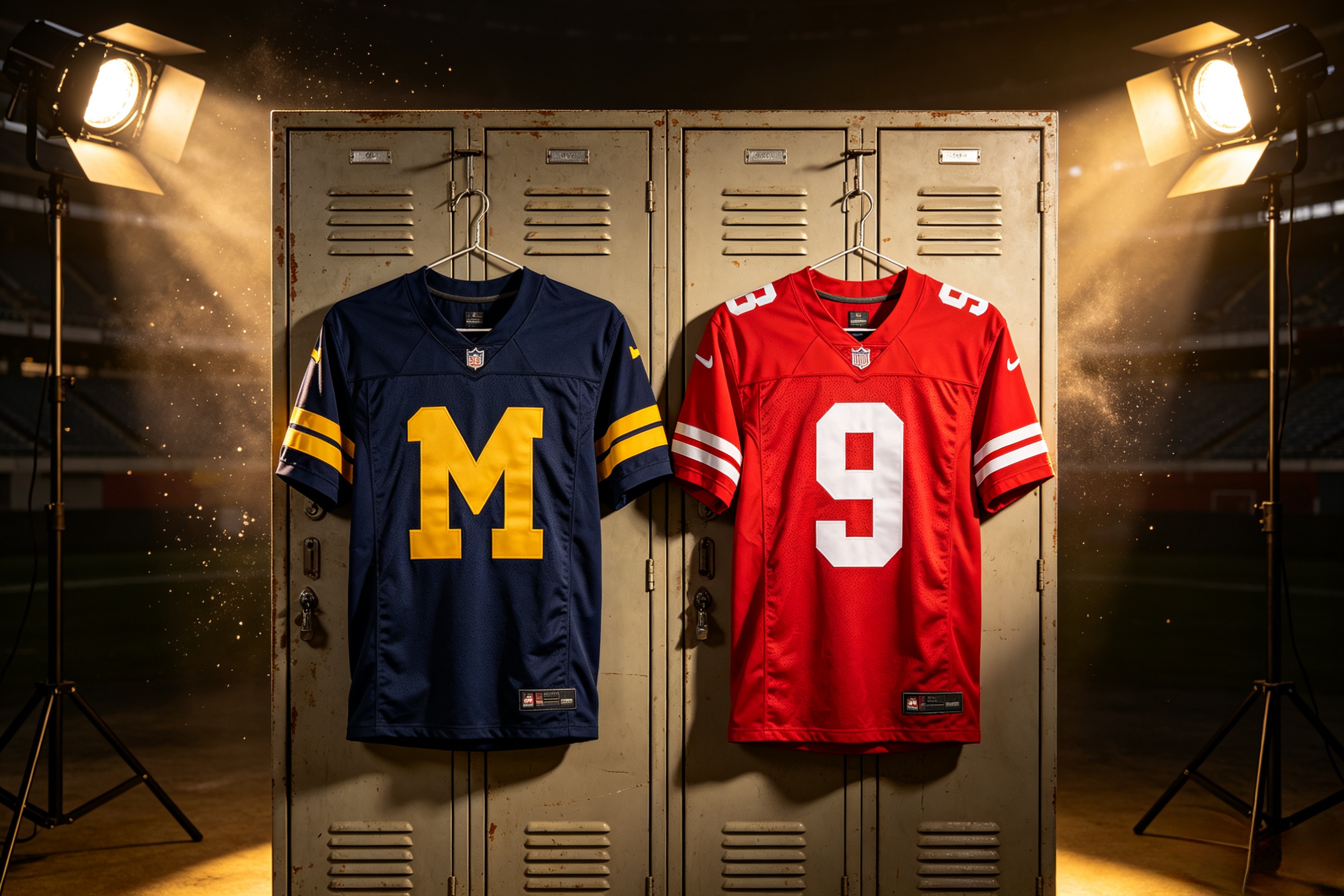Comparison of Michigan and Ohio State football jerseys