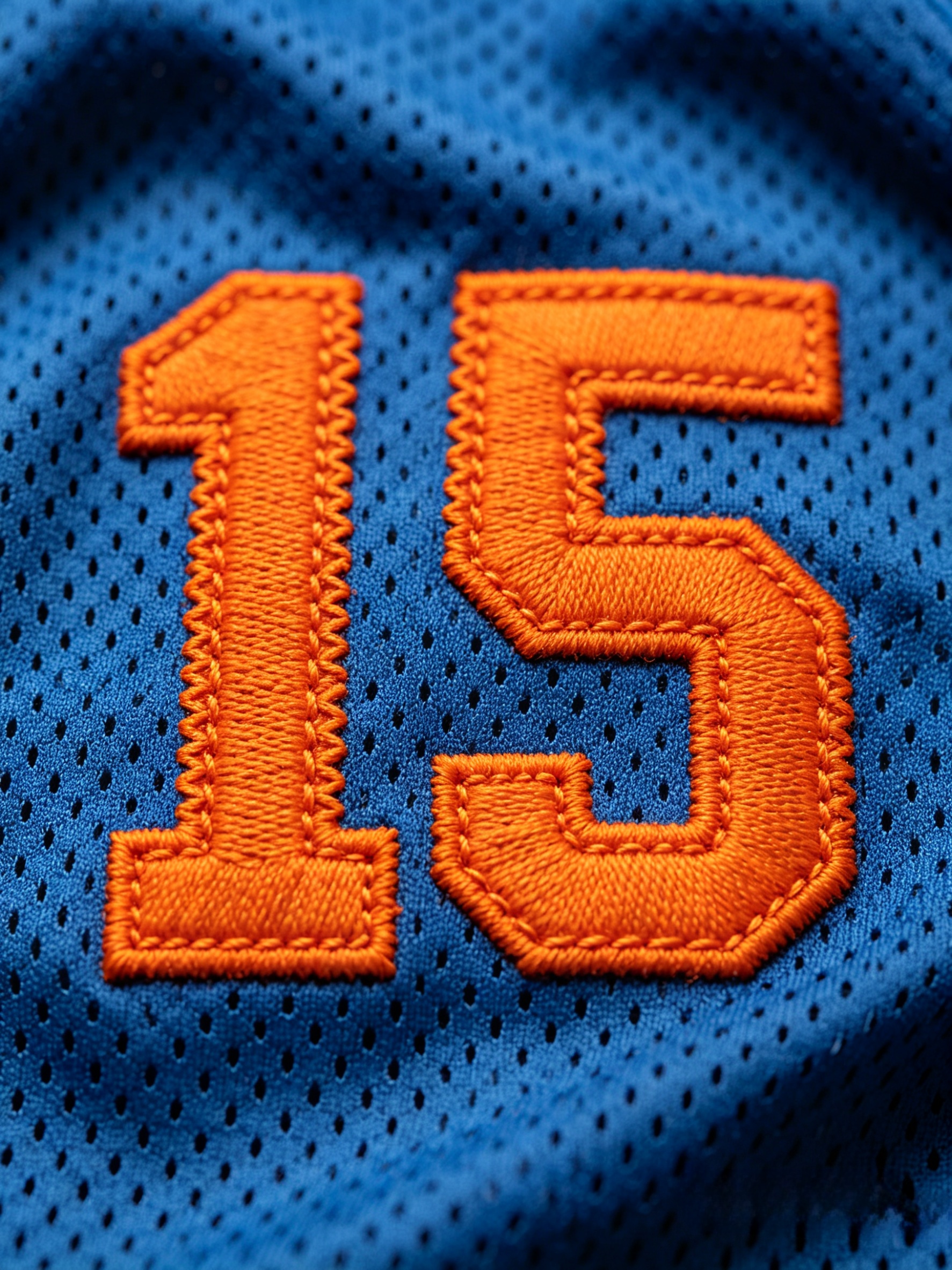 Detailed close-up of premium stitching on a Florida Gators jersey