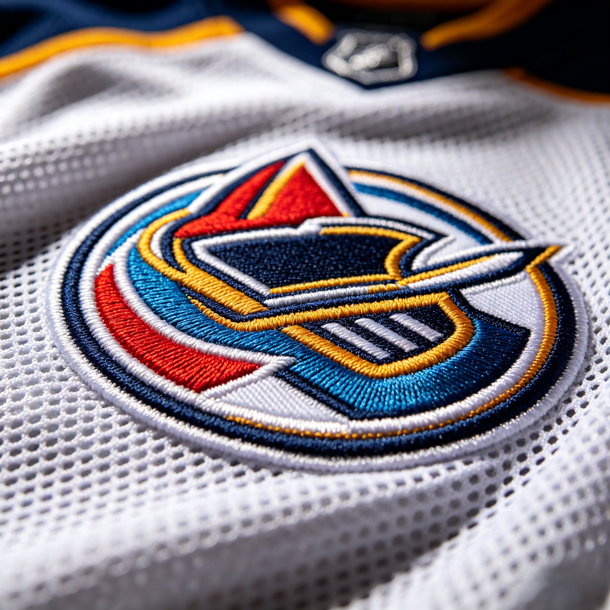 How to Style a Hockey Jersey: 5 Best Streetwear Outfits 5 Macro detail of premium embroidery on a stitched hockey jersey