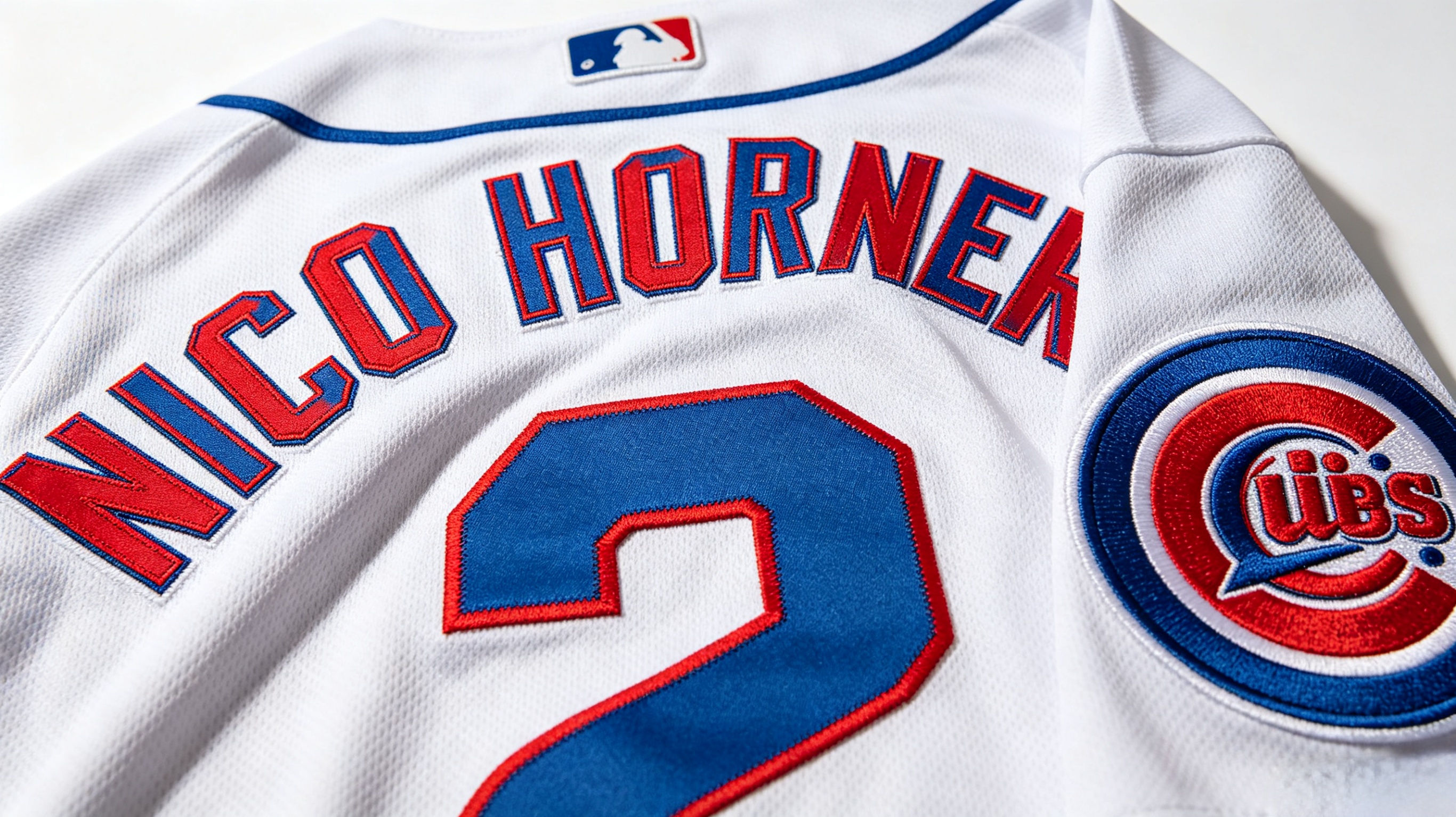 Nico Hoerner jersey embroidery detail on You Jersey