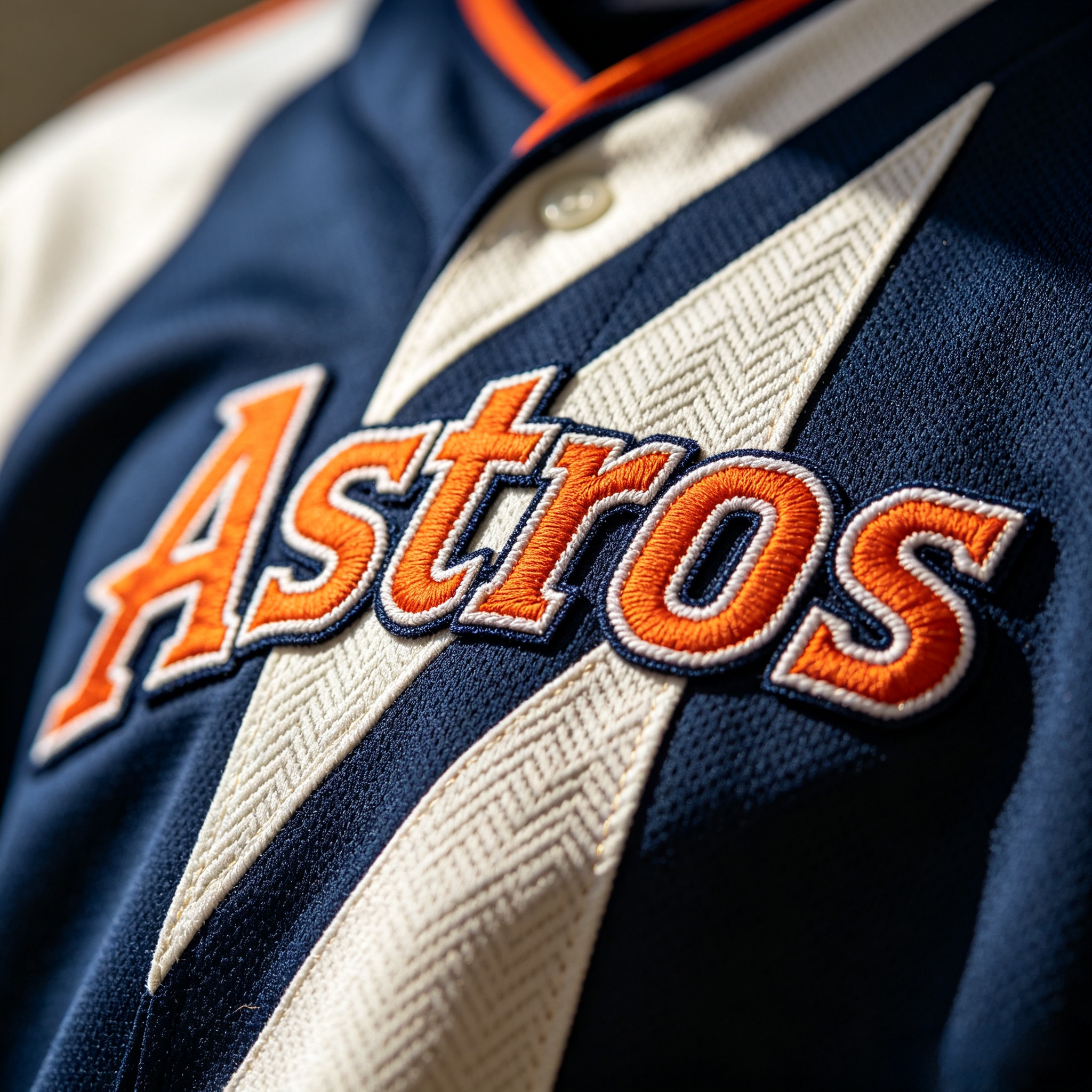 Houston Astros Jersey: Stars and Stripes Legacy & Fan Guide 3 Authentic stitched Astros logo