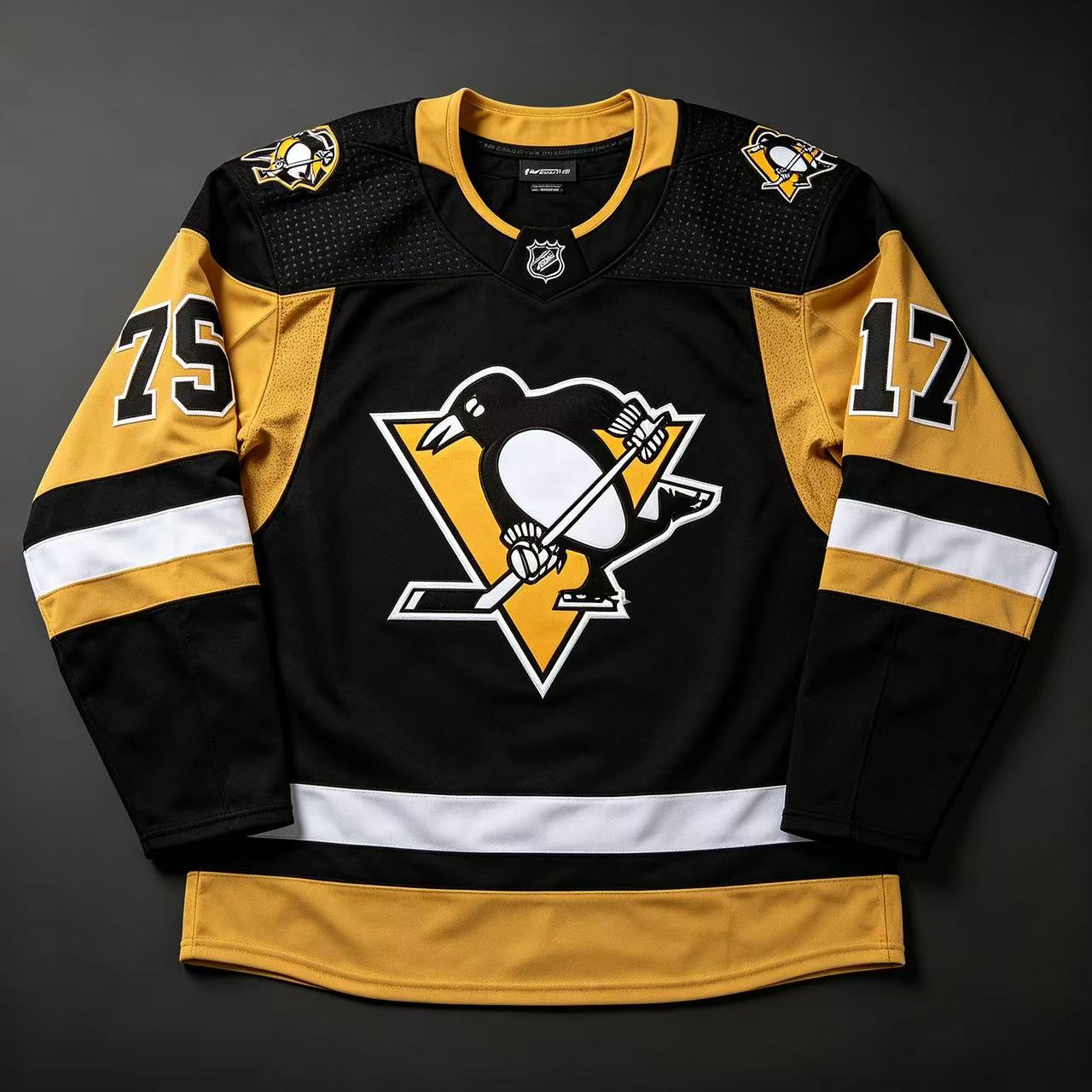 Pittsburgh Penguins black and gold jersey