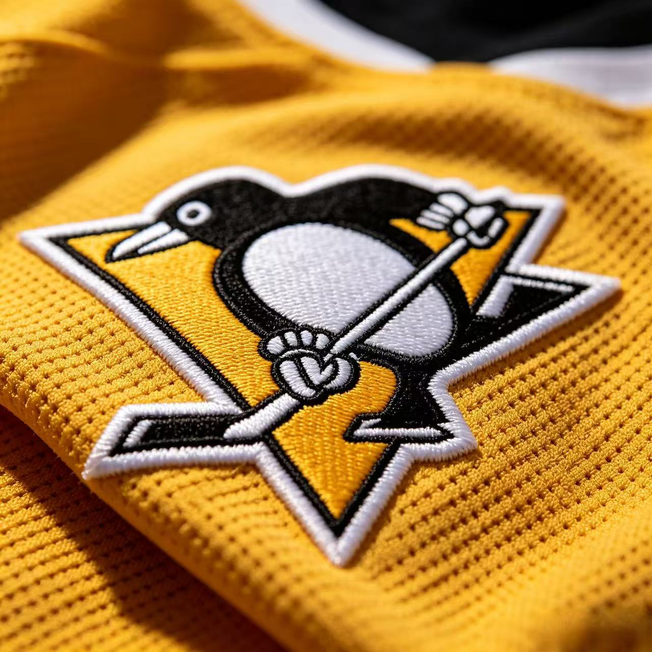 Detailed stitched Penguins logo