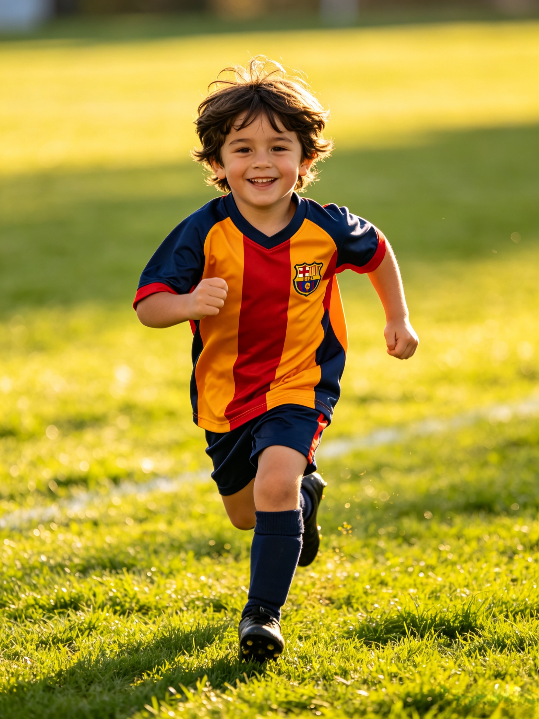 Young athlete in youth sports jersey
