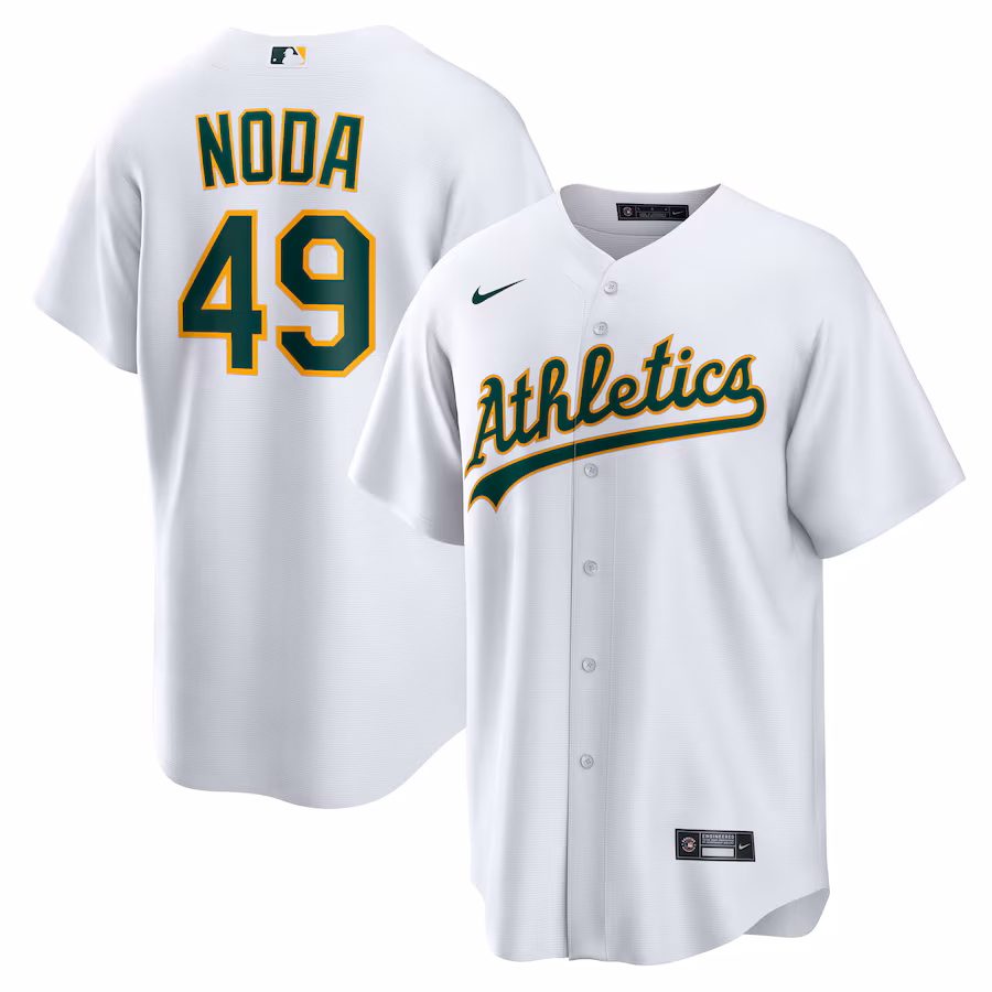 Men's Athletics Ryan Noda Nike White Home Replica Jersey