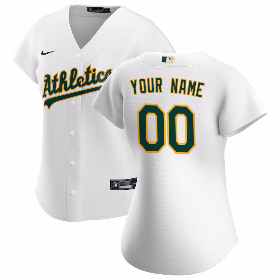 Women's Athletics Nike White Home Replica Custom Jersey