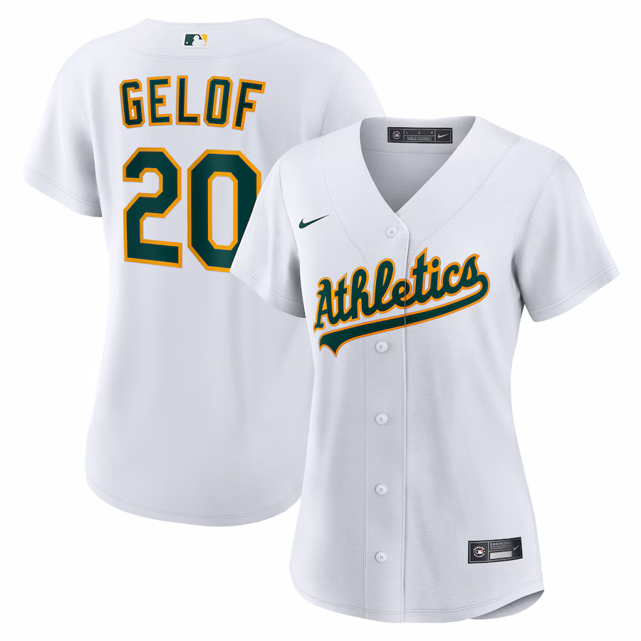 Women's Athletics Zack Gelof Nike White Home Replica Player Jersey