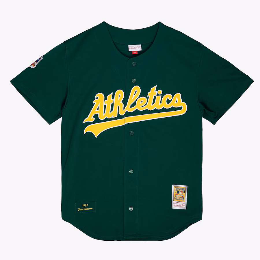 Men's Athletics Jose Canseco Green Cooperstown Collection 1997 Authentic Player Jersey