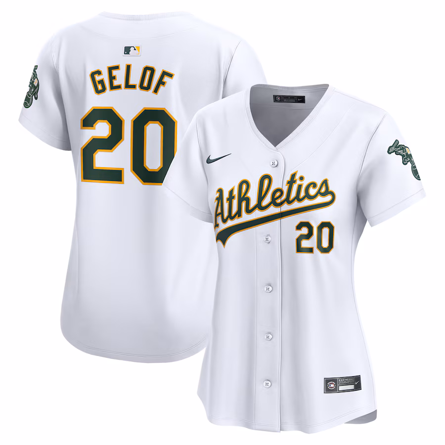 Women's Athletics Zack Gelof Nike White Home Limited Player Jersey
