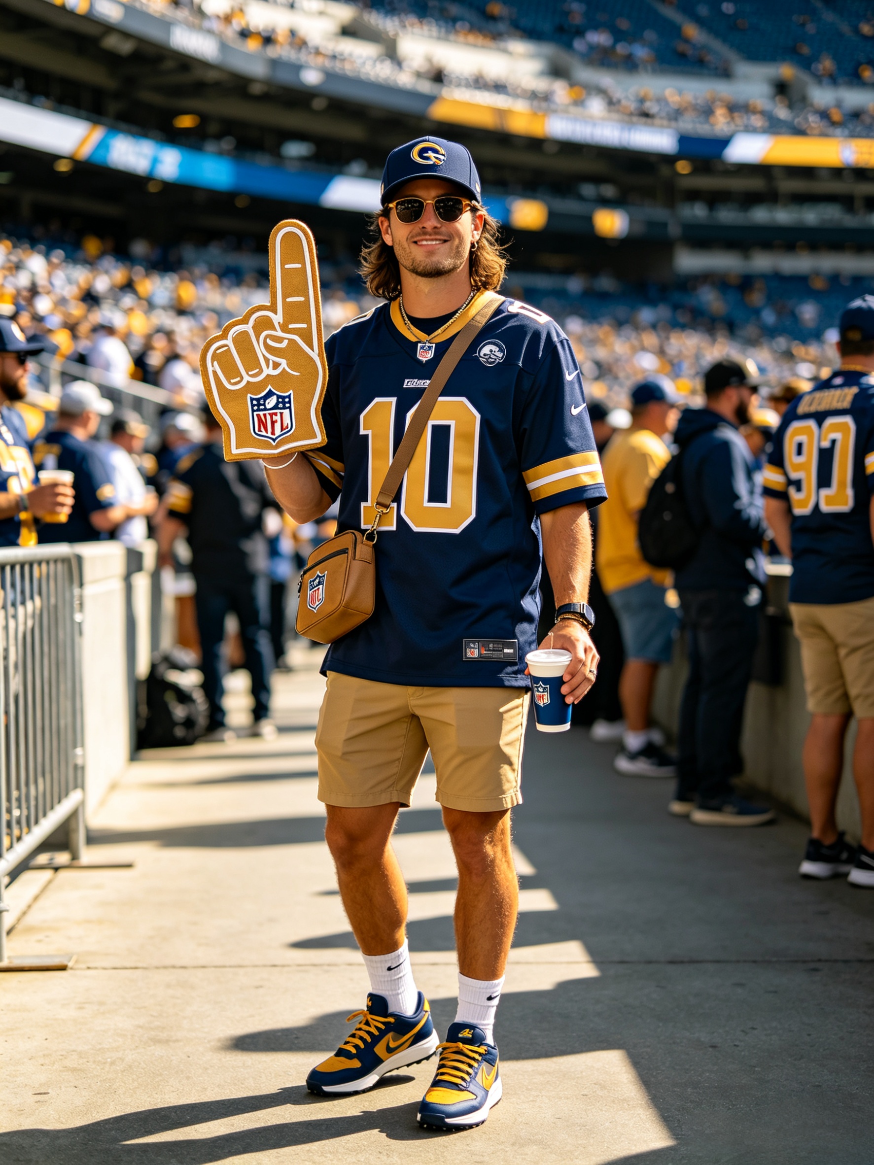 Fan dressed for NFL draft day