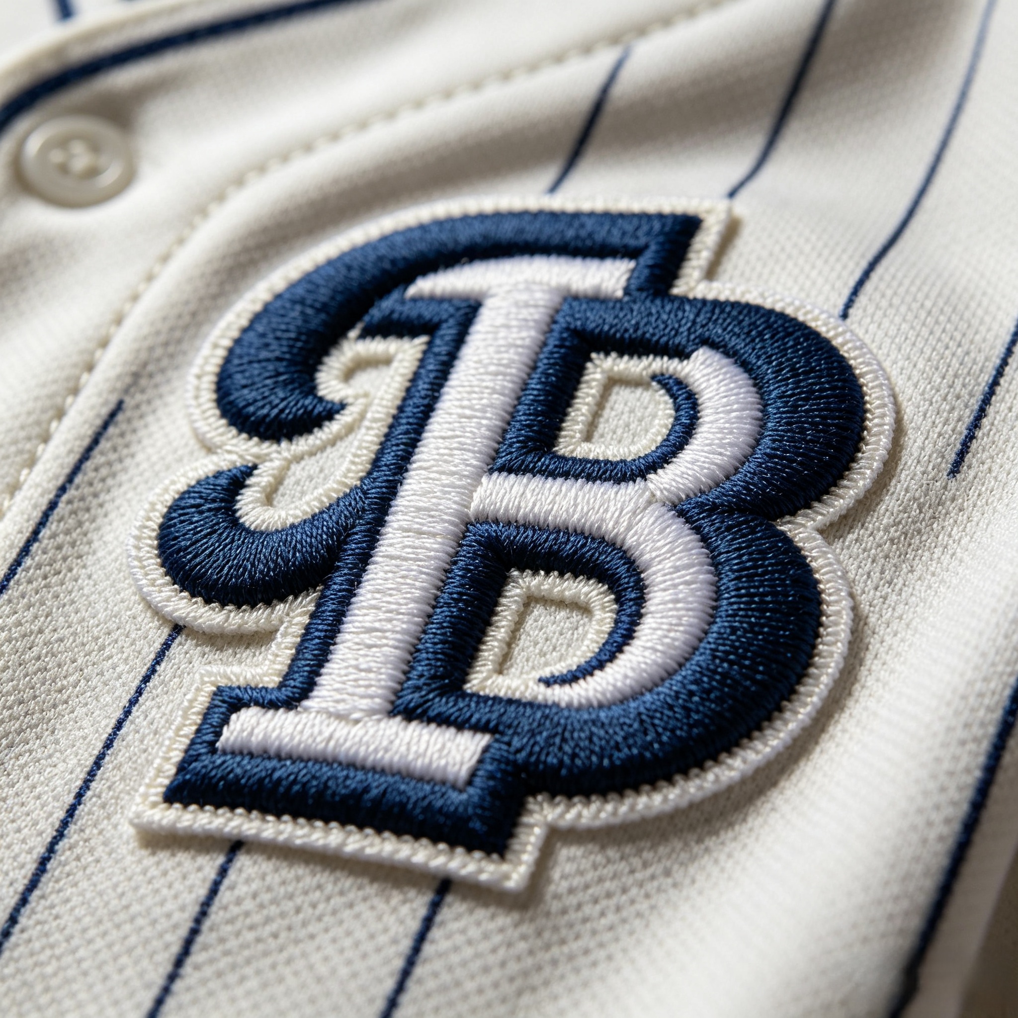 Custom MLB Jerseys: Design Your Legacy with Personalized Baseball Apparel 4 Close up of custom stitched MLB logo