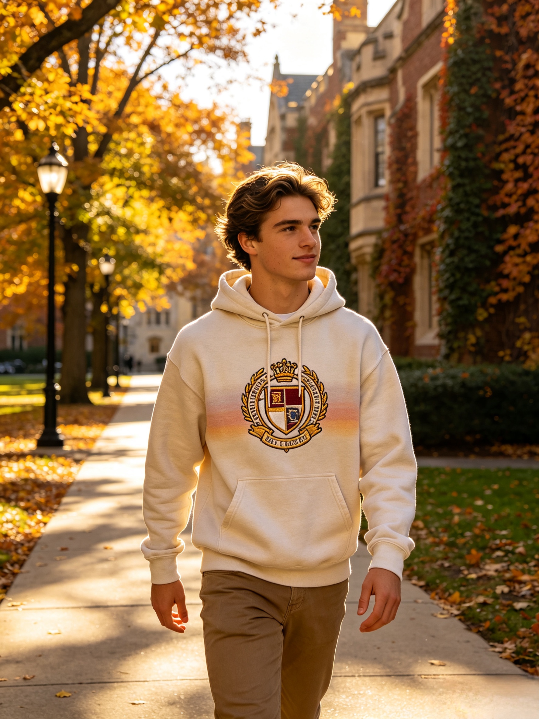 Custom College Hoodies: Show Your School Spirit with Personalized Gear 3 Student wearing custom college gear